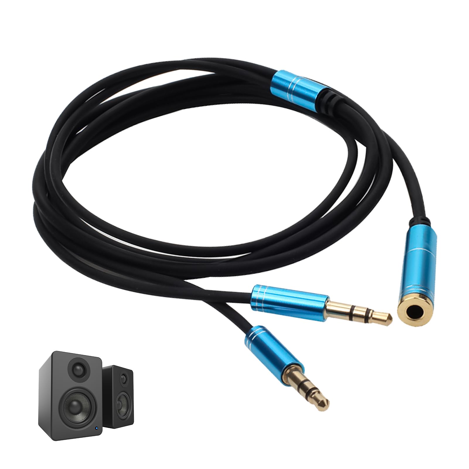 MillSO Cavo Adattatore Sdoppiatore Cuffie Microfono - Adattatore Splitter Jack da 3,5mm CTIA - Due Jack Separati da 3.5mm per Cuffia e Microfono - Compatibile per PS4 Cuffie da gioco a PC
