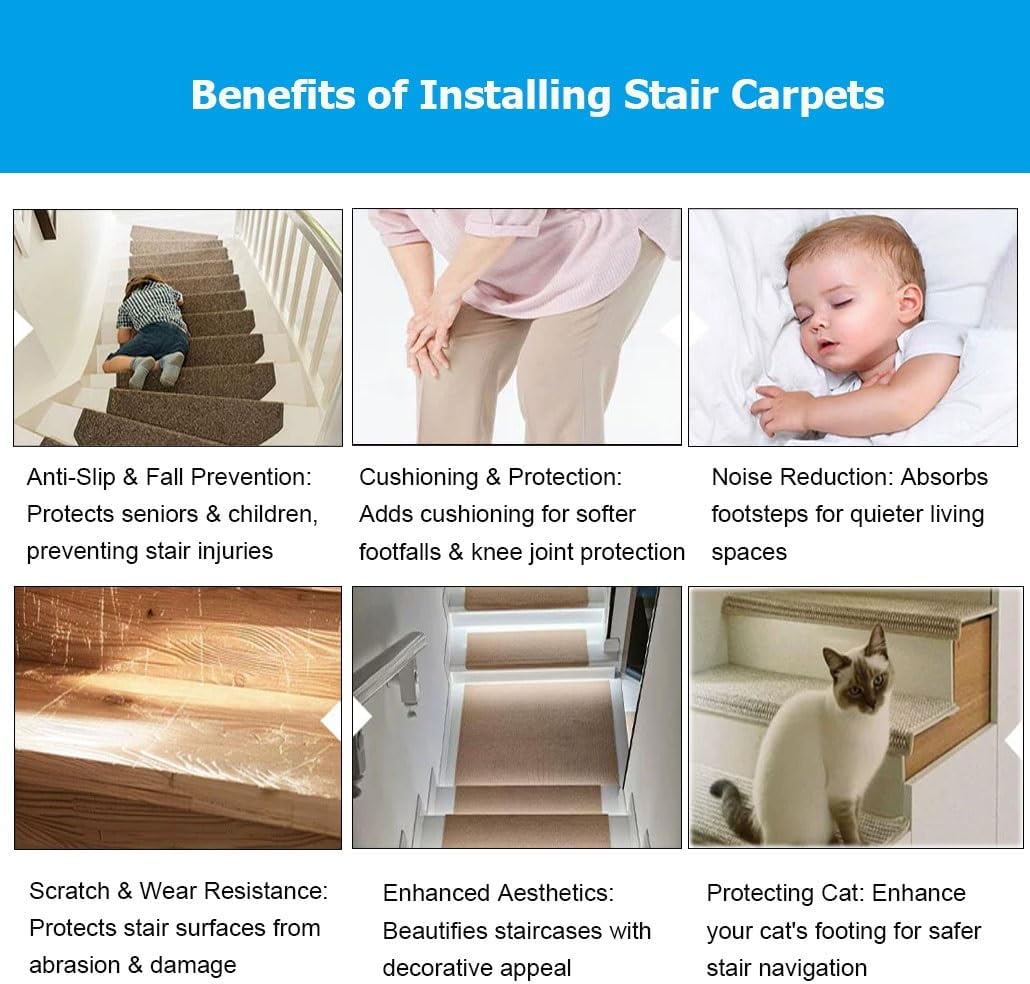 1-15 Pcs Bunk Bed Stair Tread Carpet Non Slip, Indoor Self Adhesive Dormitory Straight Ladder Mats, Kids Low Loft Twin Bed Side Ladder Rugs Step Cover Blanket(Gary1,1Pc 40x28x2cm)