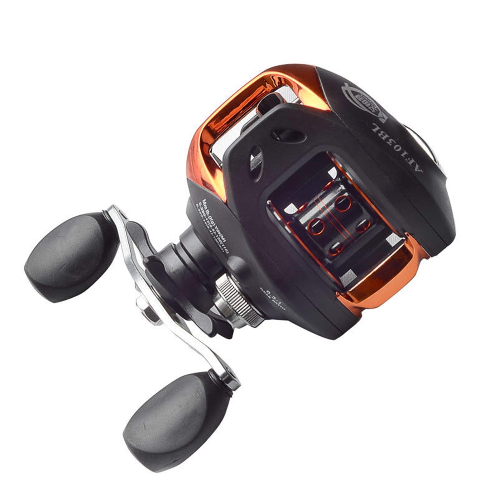 Fishing Reels 6.3:1 Orange/Blue Lure Fishing Reel 10+1BB Ball Bearings Right/Left Baitcasting Reel Carp Fishing Coils Gear for Inshore Boat Rock Freshwater Saltwater (Orange Right Hand) Hogar y Cocina