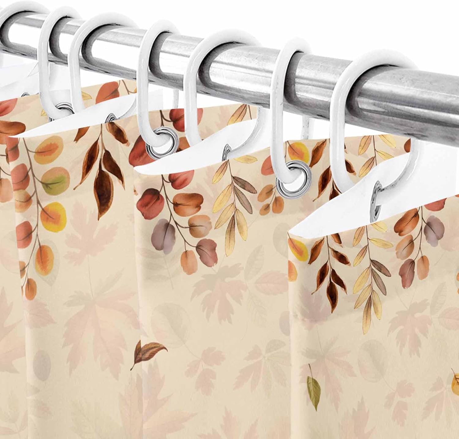 Thanksgiving Shower Curtain,Pastoral Pumpkin Fall Leaves Waterproof Shower Curtain Set with Hooks for Bathroom Showers,Stalls and Bathtubs,72x78In Orange Sunflower
