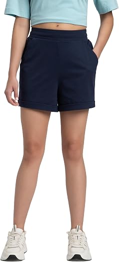 Jockey A157 Women's Super Combed Cotton Rich Straight Fit Shorts with Side Pockets