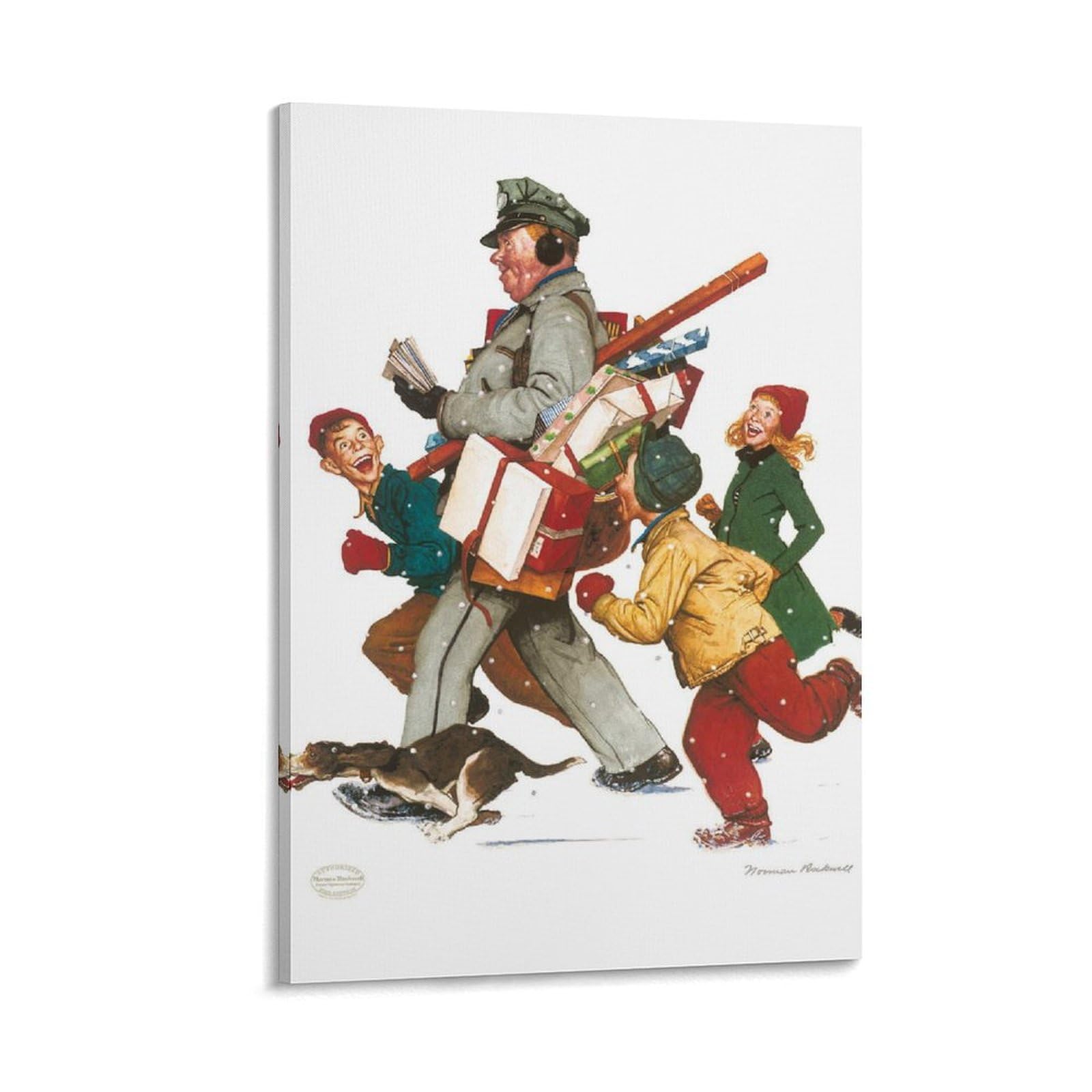 Norman Rockwell ジョリーポストマン メリークリスマス Vintage