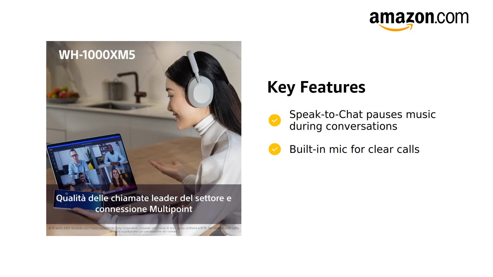 Amazon.com: Sony WH-1000XM5S Noise Canceling Wireless Headphones