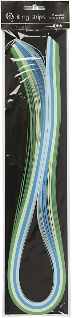 Quilling strips, W: 5 , asstd colors, 100 asstd