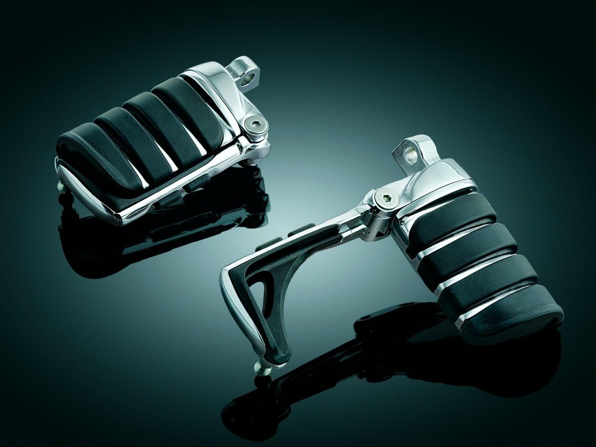 Kuryakyn 4445 Motorcycle Footpegs: Switchblade Pegs with Male Mount Adapters for 2010-19 Harley-Davidson Motorcycles, Chrome, 1 Pair