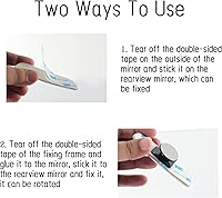 Vista 6 de 2 piezas de espejos para punto ciego, espejo retrovisor lateral de vidrio HD convexo de 360° de ángulo amplio con carcasa de ABS para automóviles