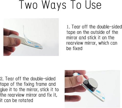 Miniatura 6 de 2 espejos de punto ciego, espejo retrovisor lateral convexo de vidrio HD de 360 con carcasa ABS para automóviles, SUV y camiones