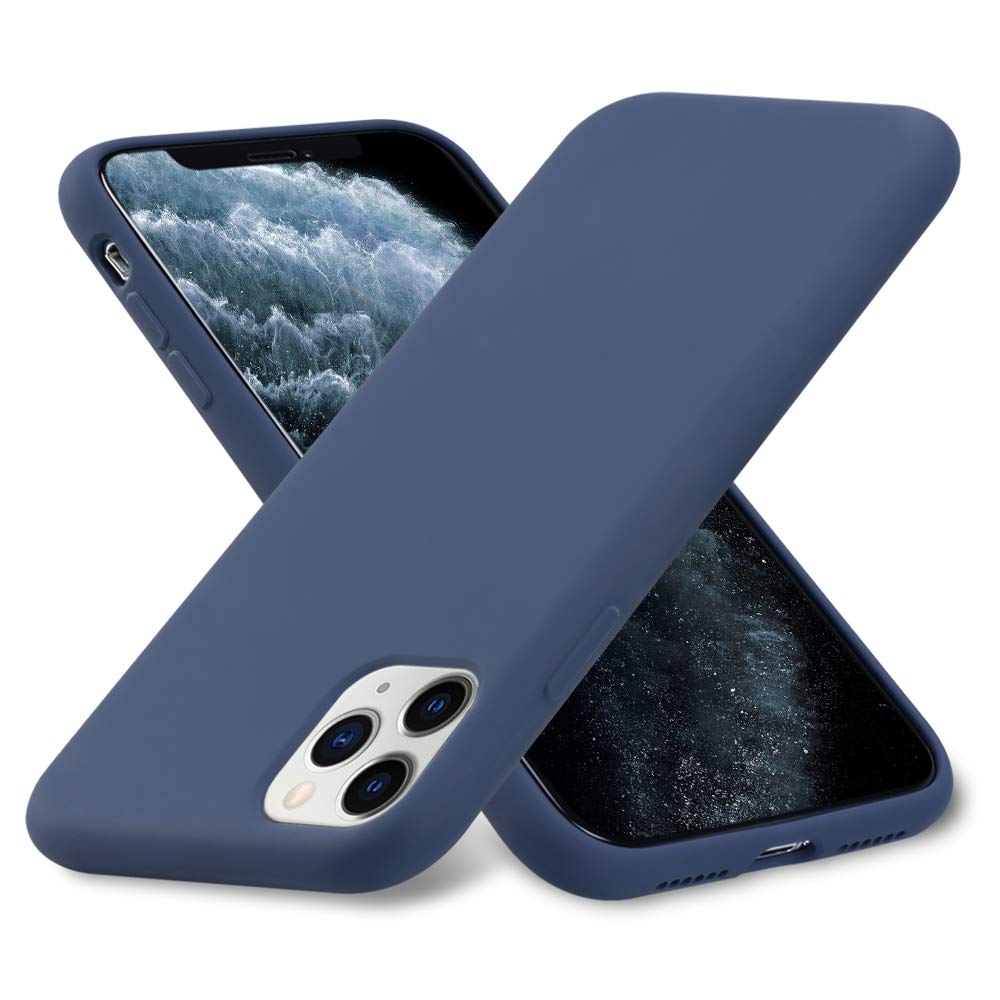Ermorgen Liquid Silicone Gel Rubber Case Compatible for iPhone 11 Pro Max 6.5 2019, Full Protective Shockproof Ultra Slim (Excellent Touch) -Sapphire Blue