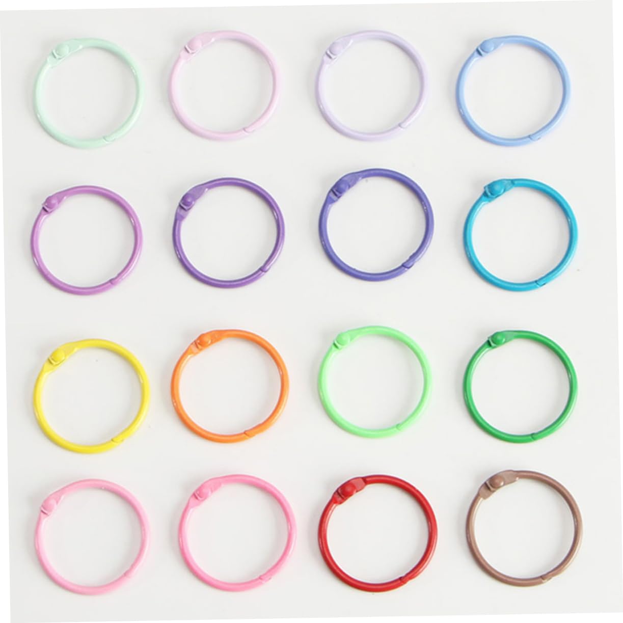 HOMSFOU 4 Set Tortale Ad Anello Di Raccoglitore Chiave Inossidabile Portachiavi Ad Anelli Divisi Keychain Staccabile Portachiavi Compatto Mini Raccoglitori Ad Anelli Metallo 60 Pezzi * 4