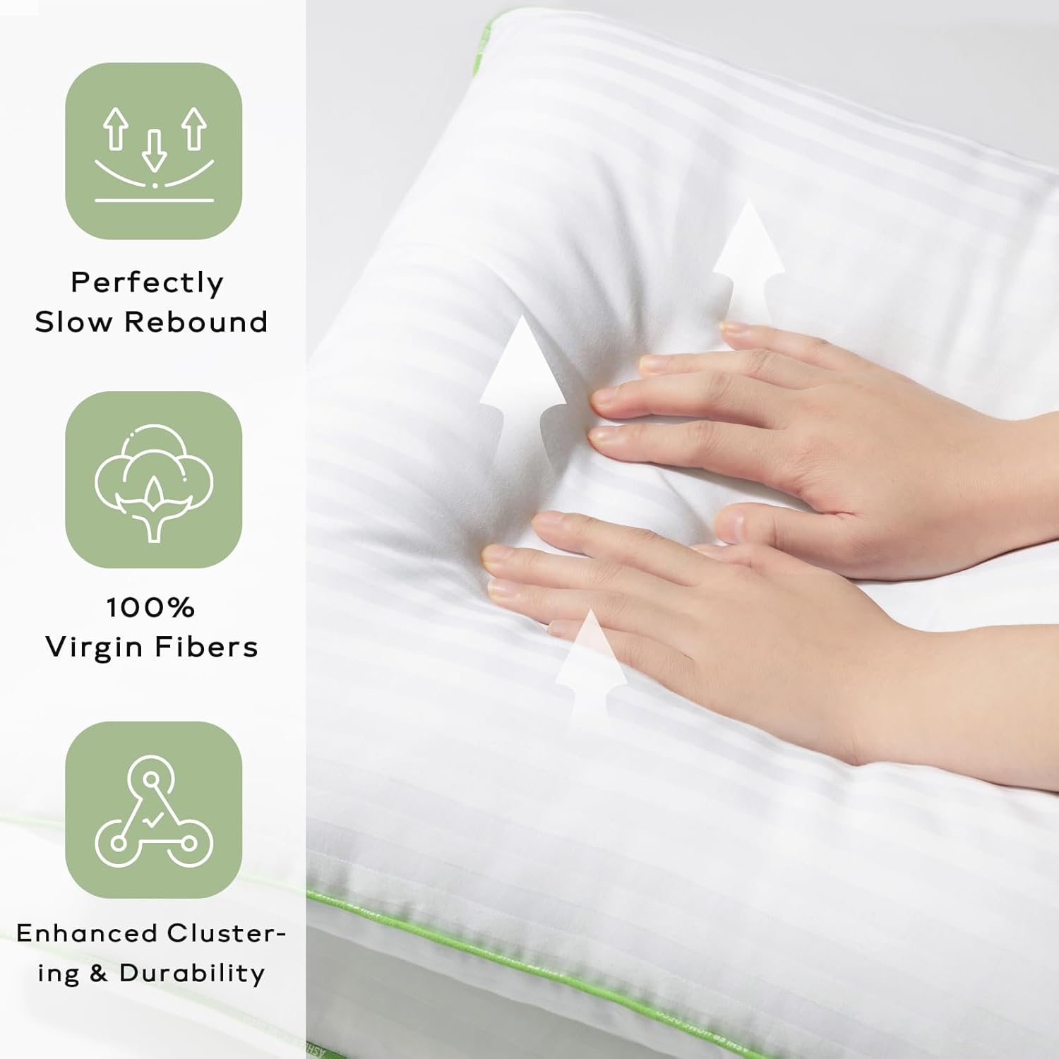 Ashler Home Deco Synthetic Down Pillow Inserts, 20x20 Down Alternative Throw Pillows Insert Sleeping Pillows with 100% Cotton Cover Decorative Pillow Stuffer for Sofa, Couch Bed(Set of 4, White)