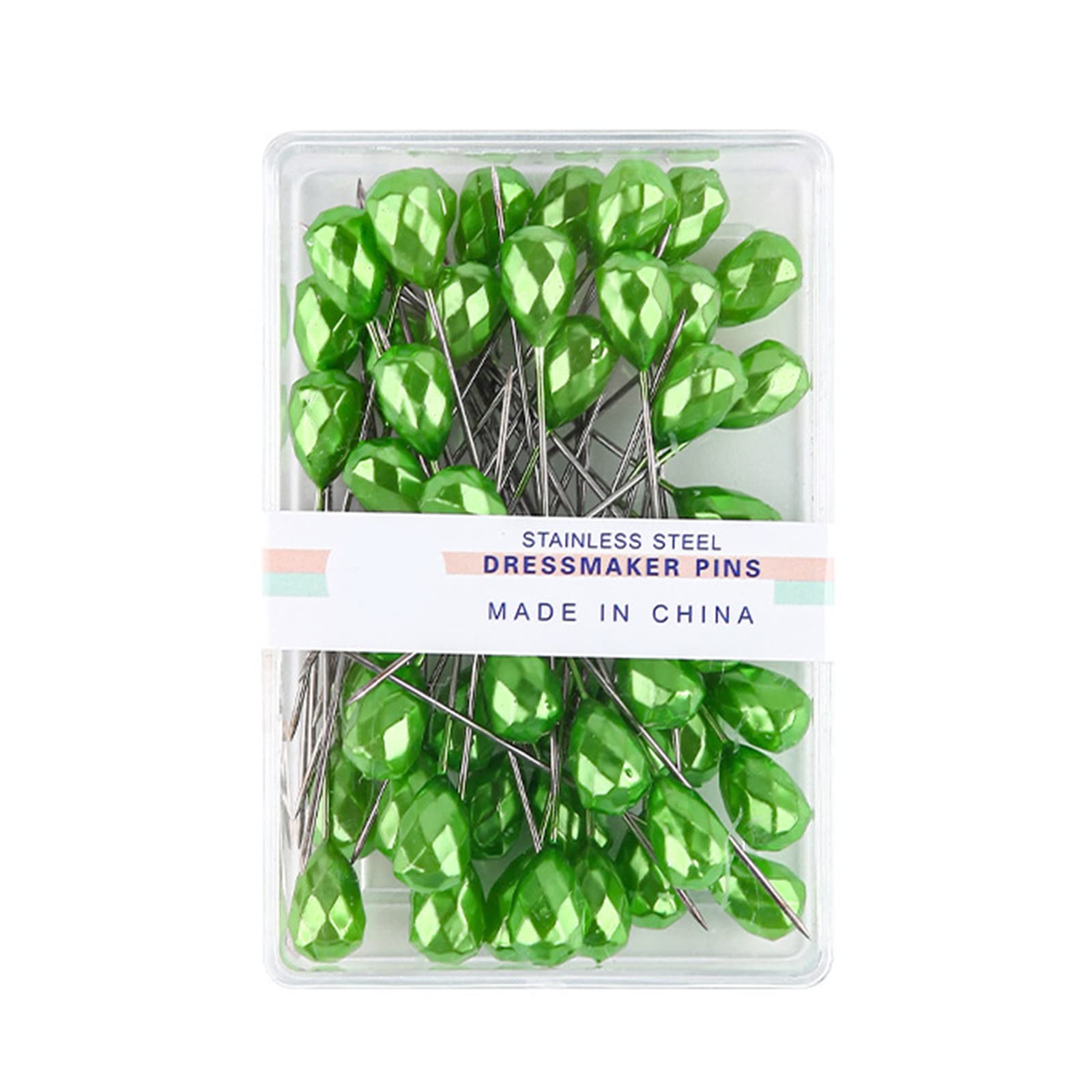 50PCS Colorful Sewing Pin Long Quilting Pin Sewing Positioning Dressmaking for Quilting Fabric Project Flat Head