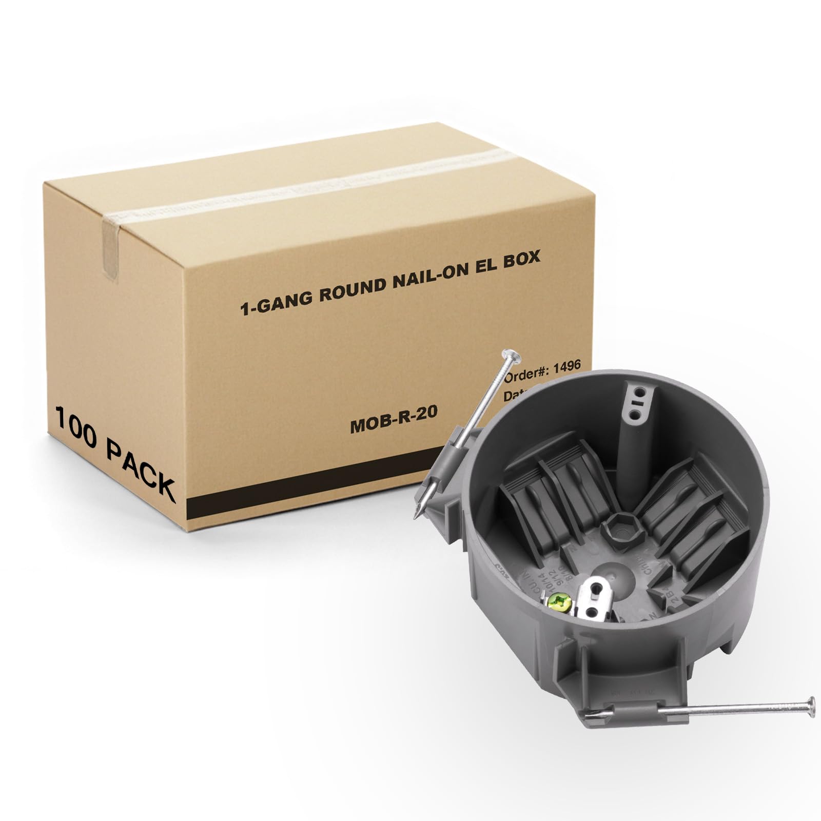 1-Gang PVC Electrical Boxes - 50 Pack, UL Listed -14