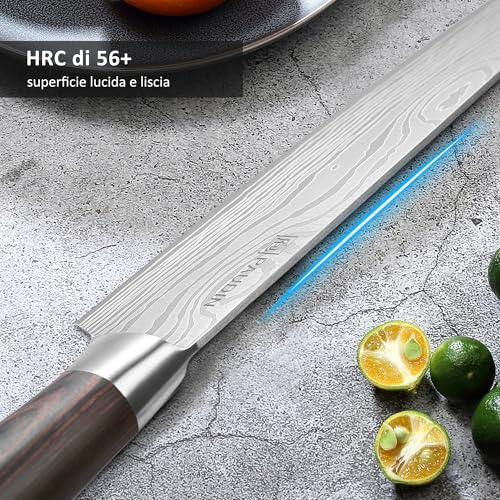 PAUDIN Coltello da Chef Professionale da 20 cm, da Cucina per Cuoco, in Acciaio Inossidabile al Carbonio di Alta Qualità, Lama Super Affilata con Impugnatura Ergonomica - immagine 6