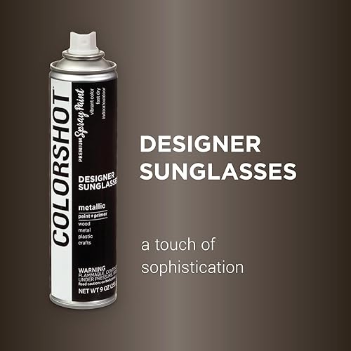 Miniatura 6 de COLORSHOT Gafas de sol metálicas de diseño de pintura en aerosol (bronce aceitado) 9 onzas, paquete de 4