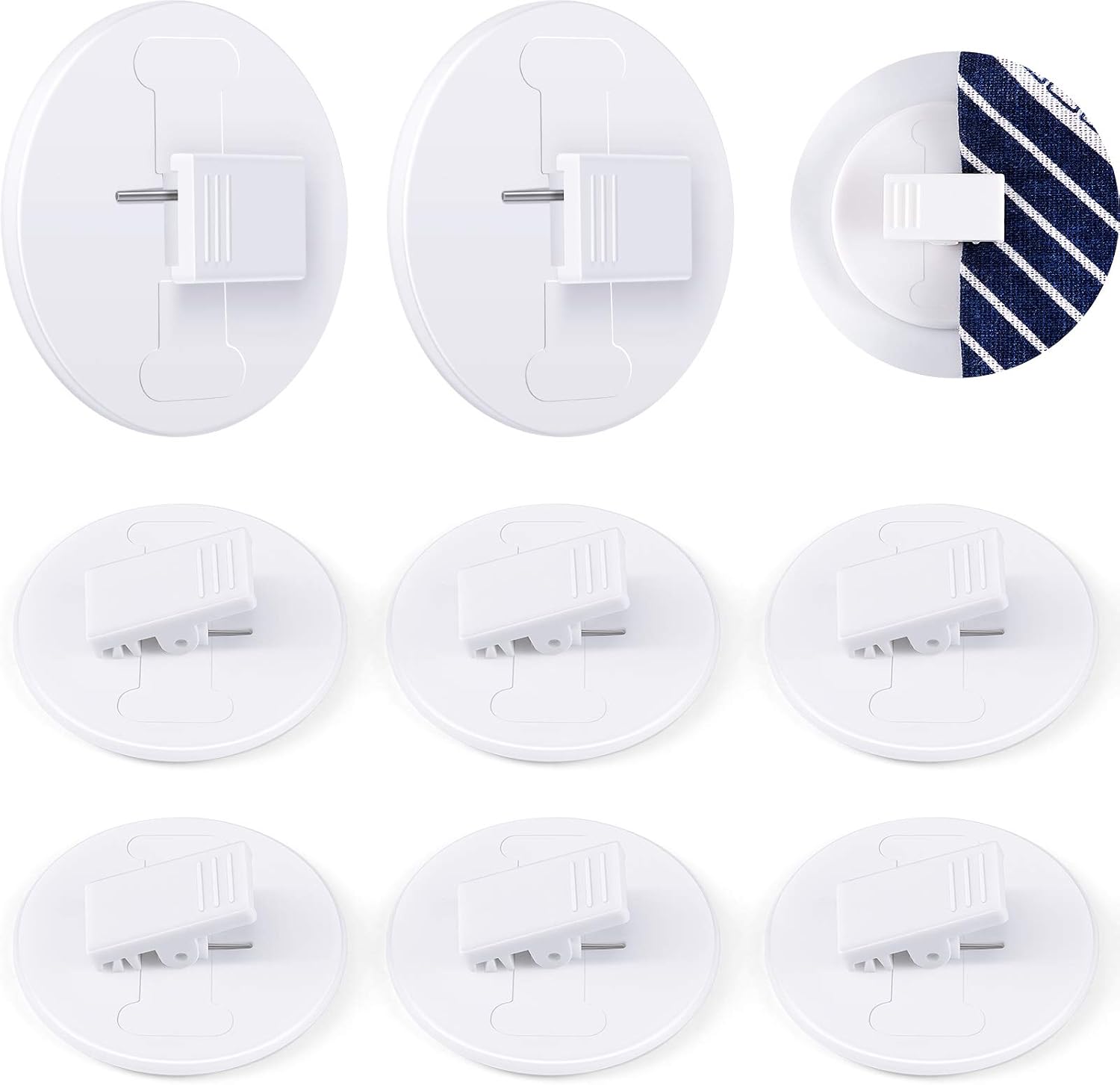 Self Adhesive Shower Curtain Clips, Shower Windproof Splash Guard, Bathroom Curtain Weight Clip for Home (8)