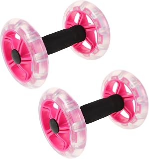 Abaodam 2 Piezas Rueda De Abdominales Entrenador Abdominal Rodillo Abdominal Rodillo De Rueda Abdominal Para Fitness Ejercicio Ab Rodillo Ruedas De Ejercicio Rueda De Yoga El Plastico Rosa