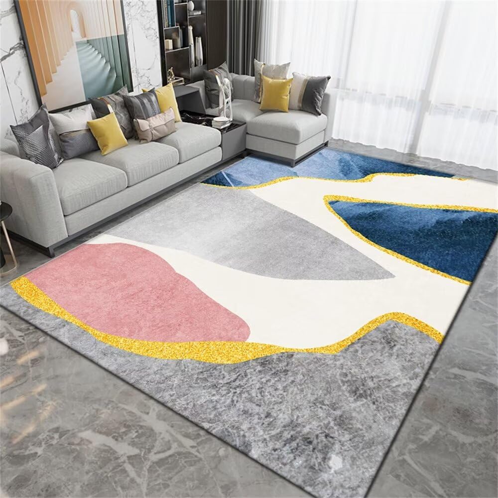 Tapis de chambre rectangulaire lavable 50x70 cm couleur moderne