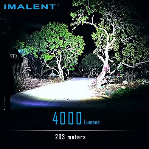 IMALENT LD70 EDC Flashlight LED Rechargeable Handlight, High Performance 4000 lumens Mini Torch -Use CREE XHP70.2 LED,with OLED Display 6 Bightness Levels for Camping and Hiking (Blue)