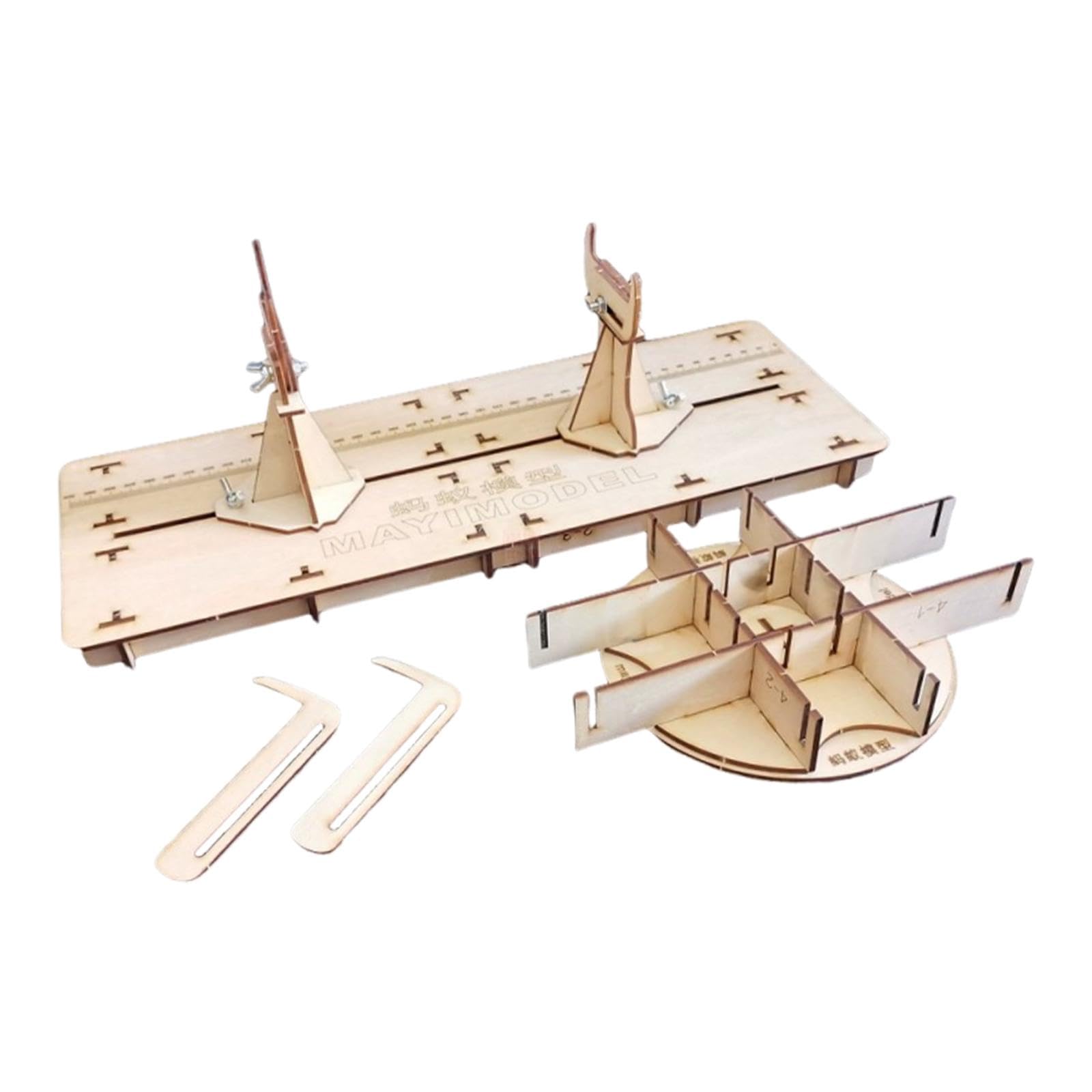 Perfeclan Soporte para maquetas Barcos, Estante Madera con fijación Ajustable, Accesorio Artesanal.