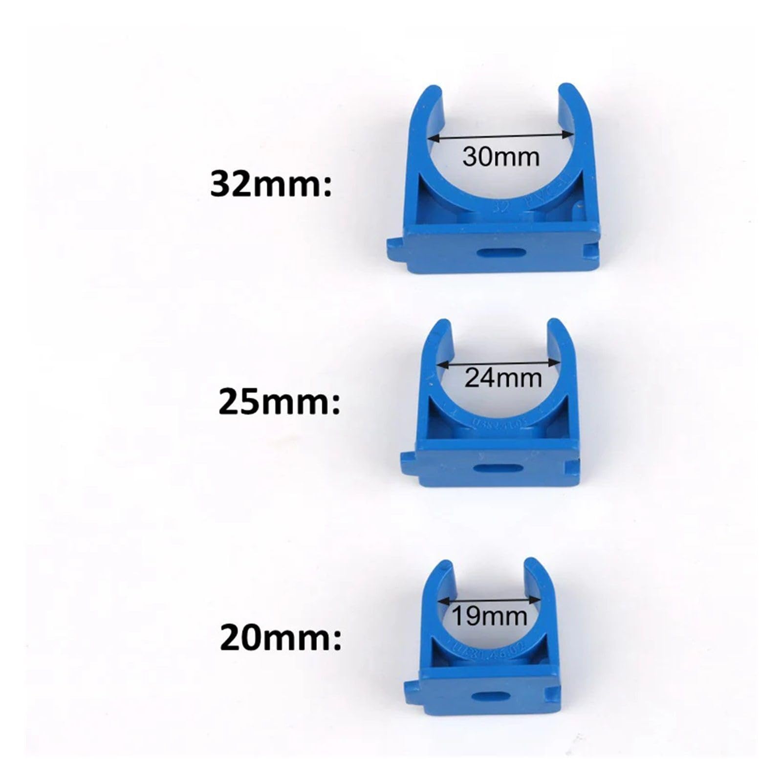 Plastikowe klipsy do węży 10 szt. 20-50mm zacisk rury PVC wspornik rury wodnej złączki do rur systemu nawadniania ogrodu(50mm)