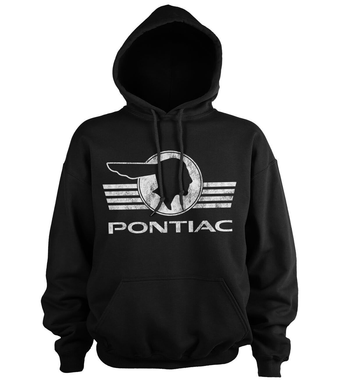 Pontiac Officially Licensed Retro Logo Hoodie (Black), Large