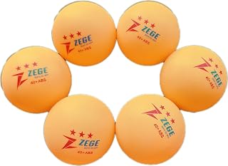HOPE KART Professional Table Tennis Ball for Ping Pong tt Balls 3 Star 40+ ABS Polymer for Kids Adult, 40 mm Dia, Round, Orange (6)