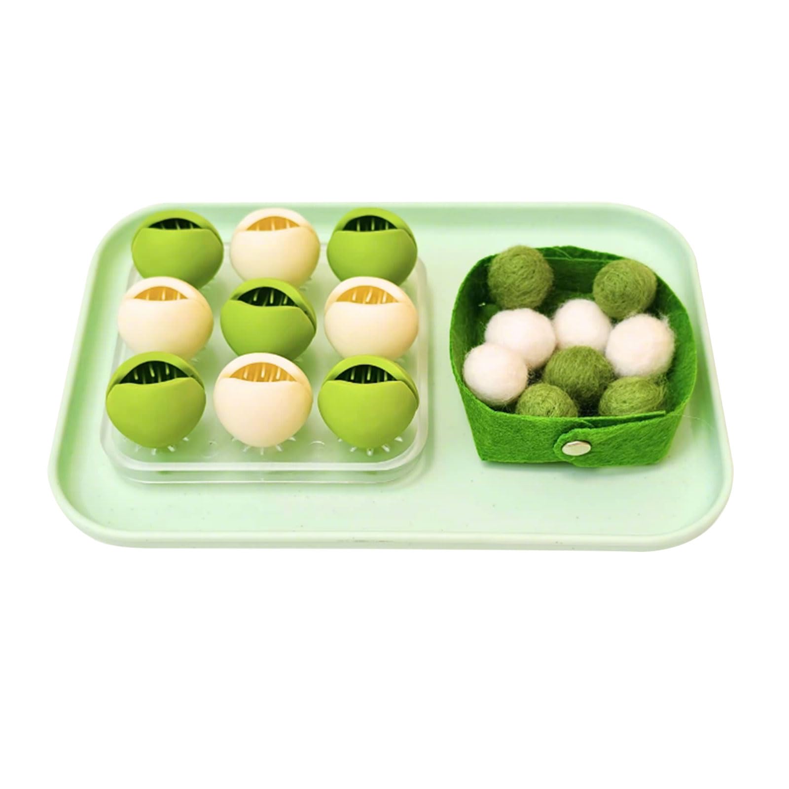 ttnmrc Montessori Two-Finger Pinch Ball Stuffing Tray Toy
