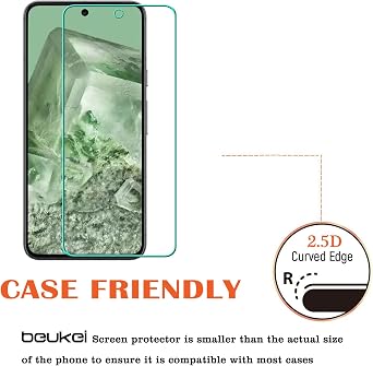 (4 Pack) Designed for Google Pixel 8A 5G Screen Protector Tempered Glass,Touch Sensitive,Case Friendly, 9H Hardness