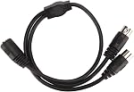 5Pin Din to 2 5Pin Din Cable, 5Pin Din Female to Dual 5Pin Din Male Cable Y Splitter Adapter Sound Connecting Cable for MIDI Keyboard