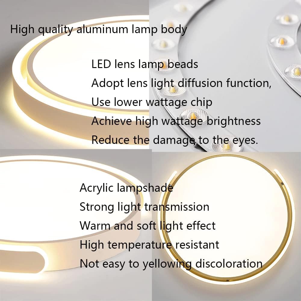 lampa sufitowa Slaapkamerlamp Led-plafondlamp Driekleurig licht voor slaapkamer, eetkamer, studeerplafondverlichting