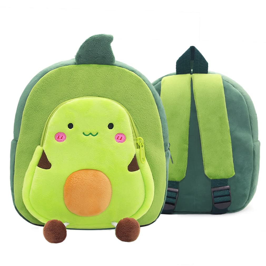 BEFUNIRISE Toddler Backpack for Boys and Girls, Cute Animal Cartoon Mini Backpack Little For Kids 2-6 Years (Avocado)