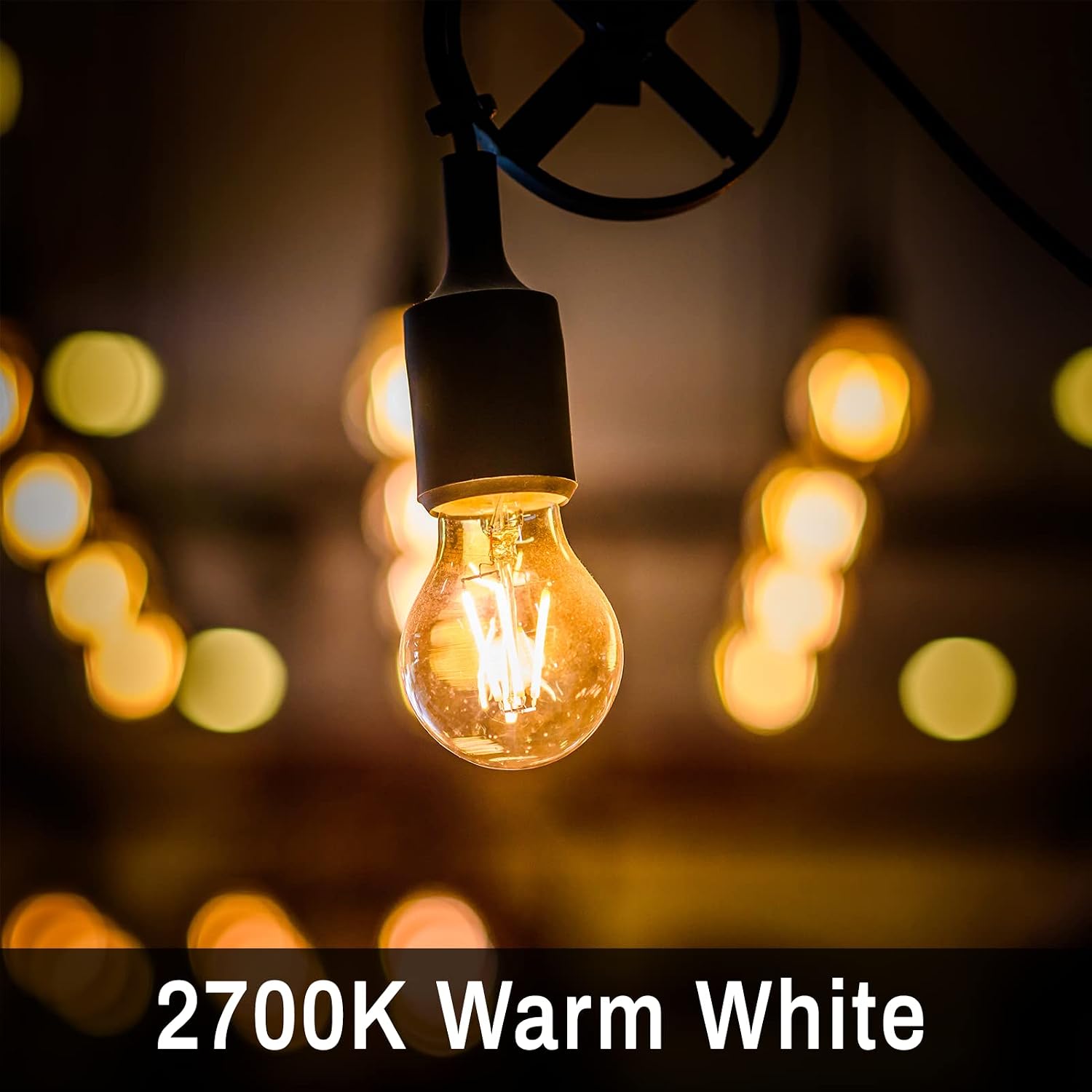 SHINESTAR 6-Pack A19 Clear Led Light Bulbs, E26 Led Bulb 60w, 2700K Warm White, Non-dimmable