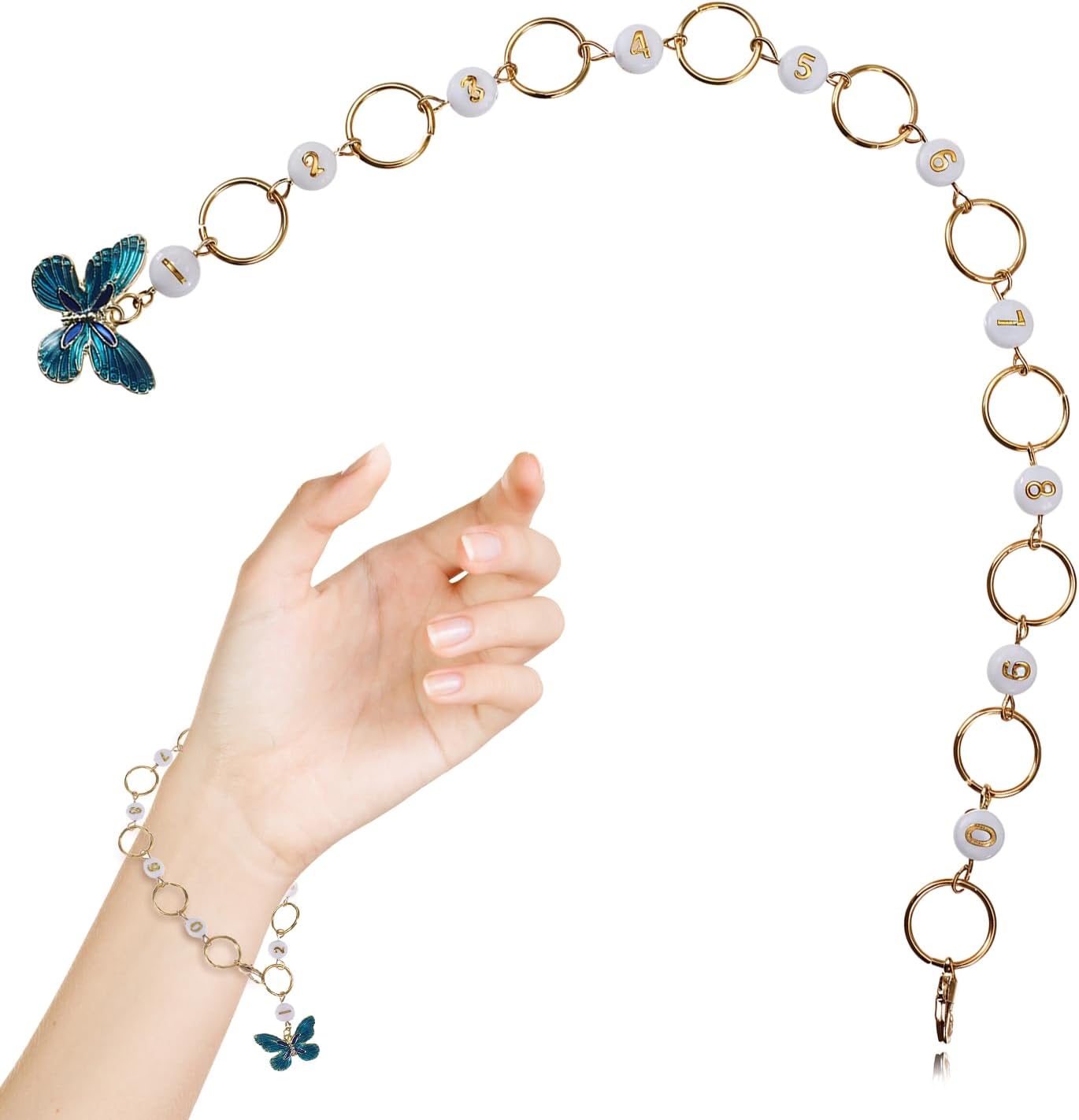 Amazon.com: Knitting Row Counter Chains, 0~9 Number Stitch Markers Row ...