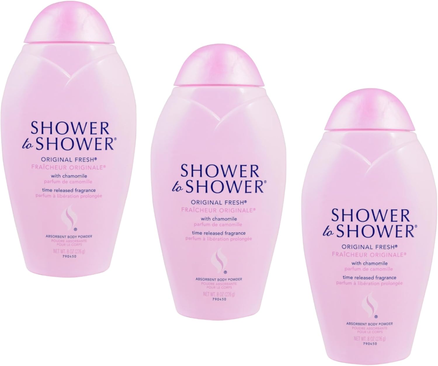 Shower to Shower Original Fresh Body Powder with Chamomile for Men & Women, Talc Free, Sweat Absorbing, Prevents Chafing & Odor, 8 OZ (3 Pack)