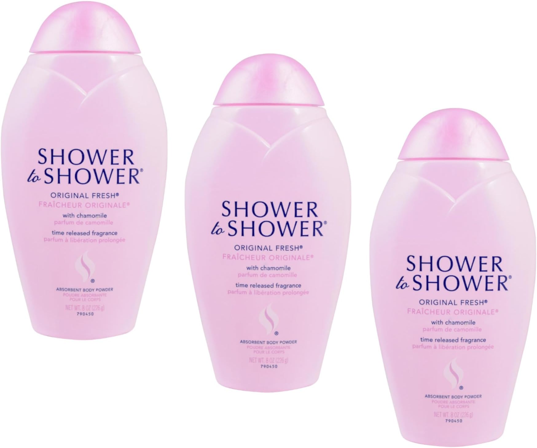 Shower to Shower Original Fresh Body Powder with Chamomile for Men & Women, Talc Free, Sweat Absorbing, Prevents Chafing & Odor, 8 OZ (3 Pack)