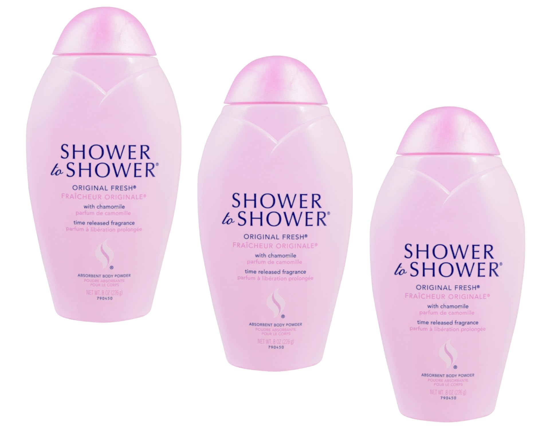 Shower to Shower Original Fresh Body Powder with Chamomile for Men & Women, Talc Free, Sweat Absorbing, Prevents Chafing & Odor, 8 OZ (3 Pack)