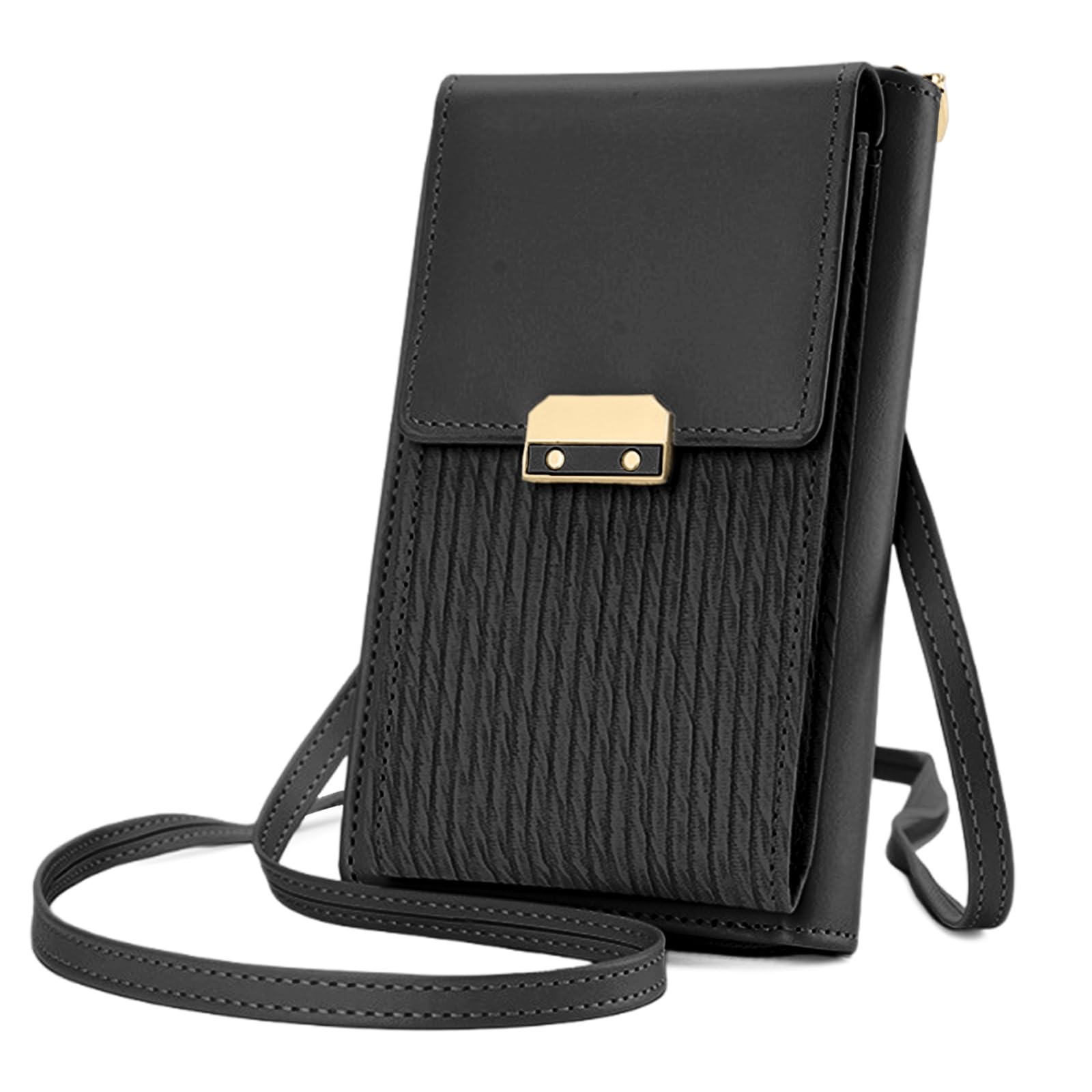 Aucuu Handytasche zum Umhängen, Umhängetasche Damen PU Leder, Handytasche mit Geldbörse zum Umhängen, Mini Crossbody Umhängetasche mit abnehmbarer Schultergur für Verabredungen, Einkaufen