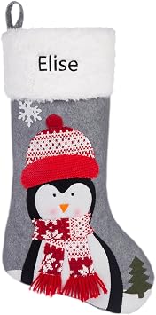 Personalized Christmas Stockings Christmas Hanging Stockings Decorated and Filled with Childrens Candy for Home Christmas Decor Gifts Style 5