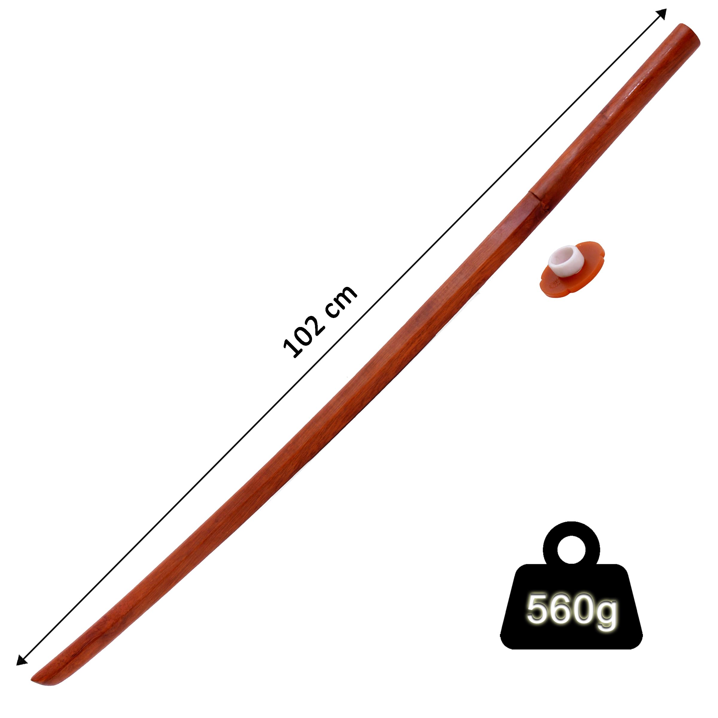 Bokken bois Suburito, Bokuto avec Tsuba - Entraînement pour Aikido, Iaido, Kobudo, Kendo.