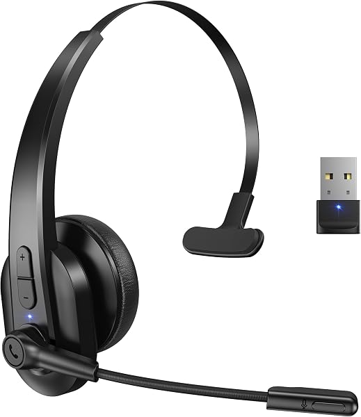 Sarevile Bluetooth Headset with USB Dongle and Noise Cancelling Mic