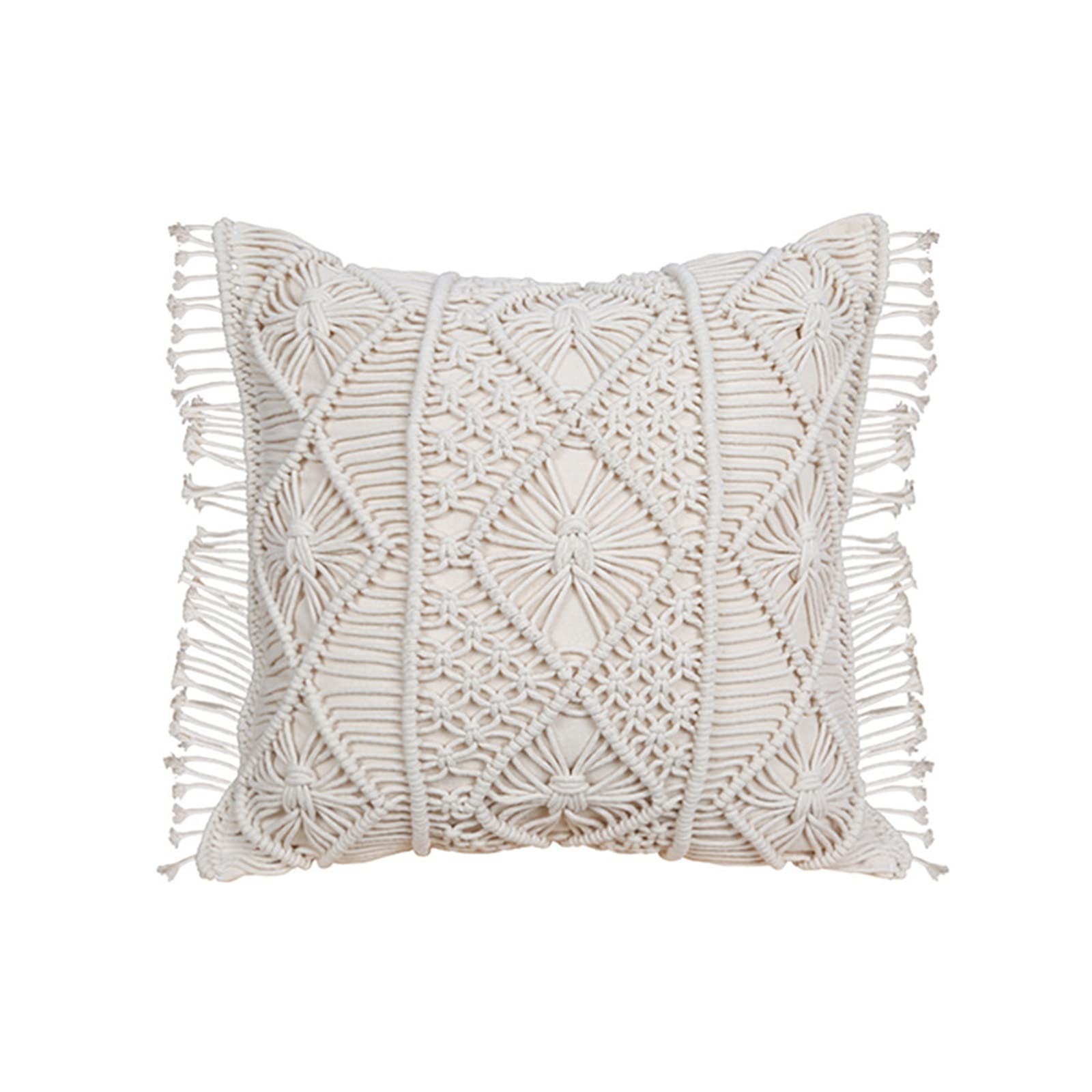 Housse de coussin avec noeud en corde coton Argento pour coin lecture cosy
