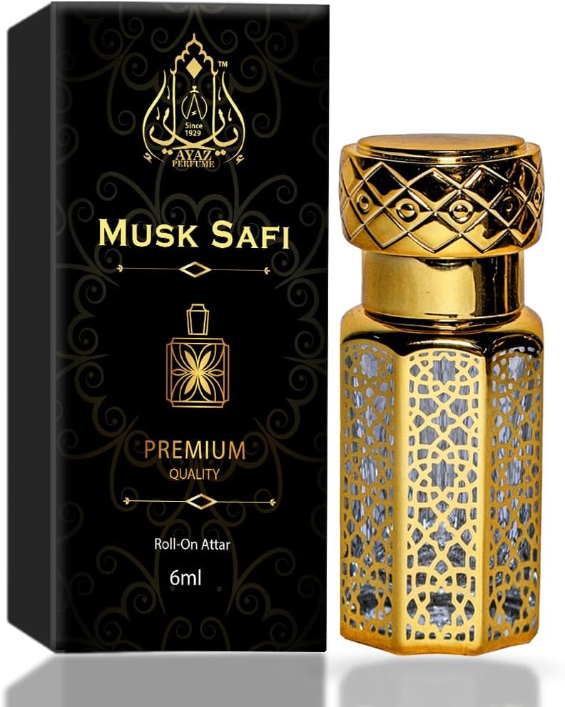 Ayaz Musk Safi Harbhajan's Singh Attar Concentrated Perfume Oil with composition of Musk Amber Sandalwood | Long Lasting Fragrance Eau de Toilette (For Unisex) (6 ml)