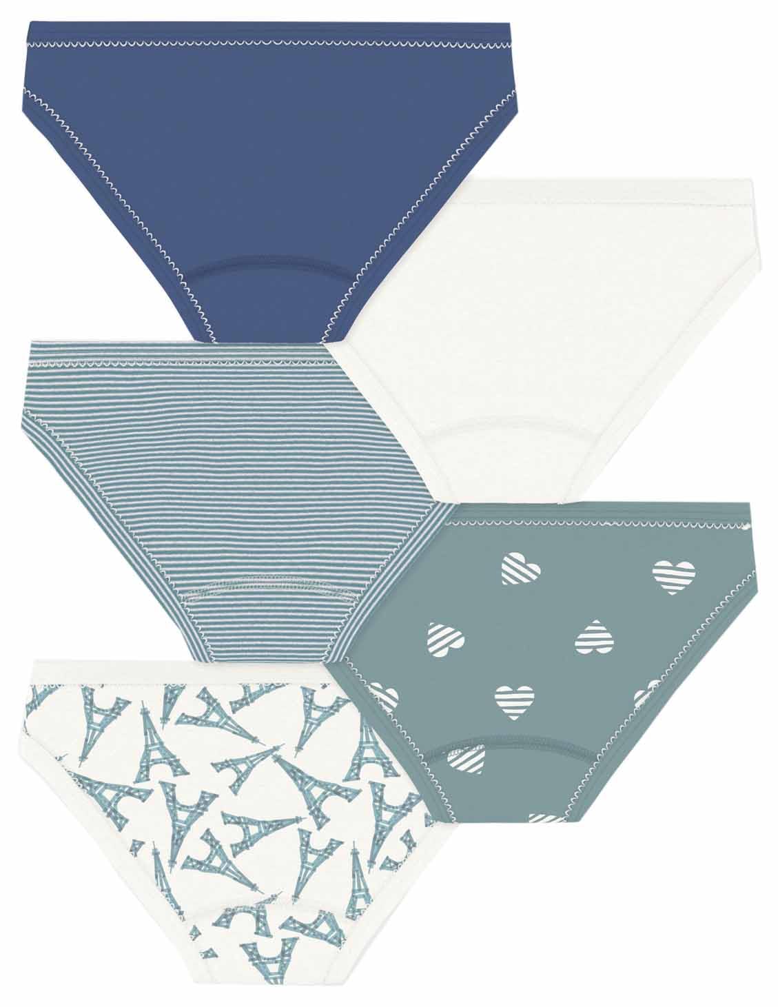 Petit Bateau Mädchen Unterwäsche 5er Pack