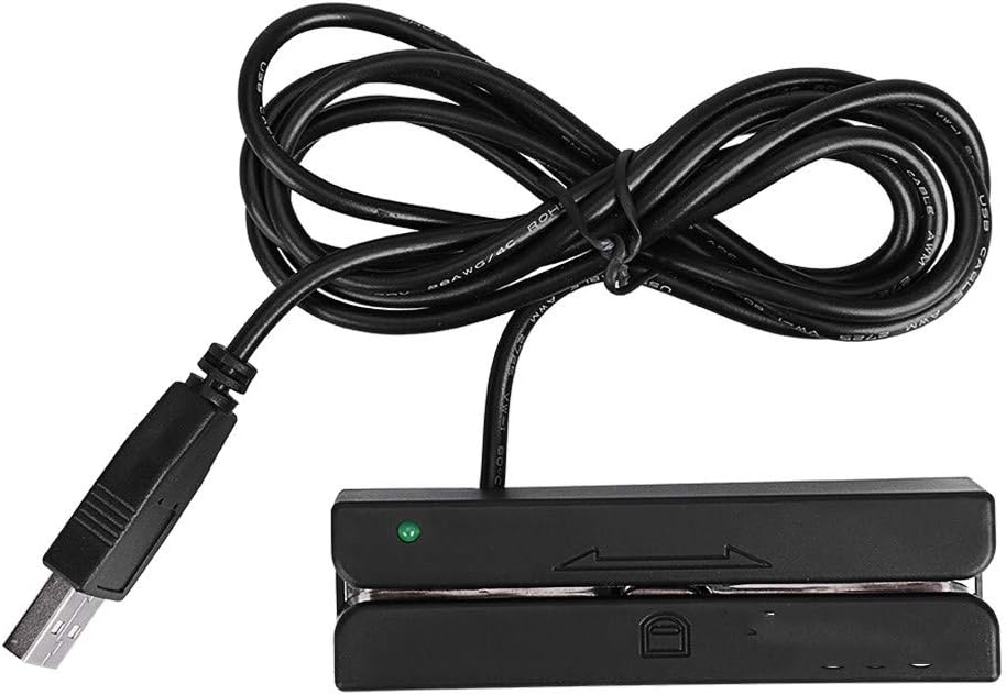 Swipe Card Reader, MSR90 USB Magnetic Strip Card Reader 3 Tracks Mini Mag Hi-Co Swiper