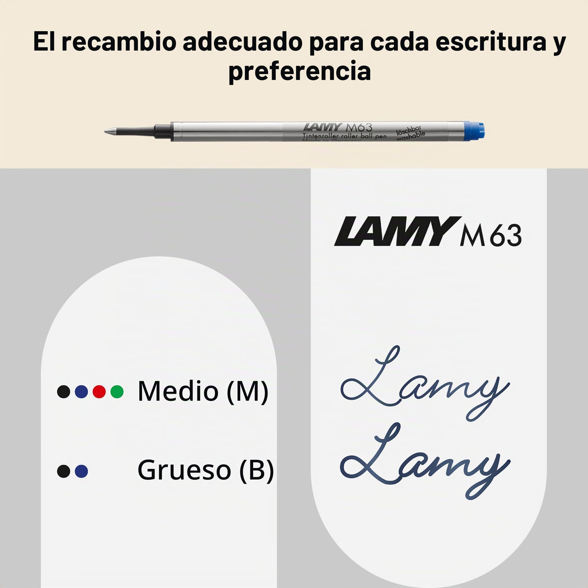 Lamy 2000 black roller - elegante con cuerpo robusto de policarbonato - equilibrado perfectamente y con ancho de trazo M - con recambio roller M 63 en negro