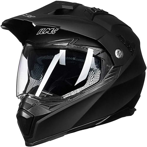 Miniatura 8 de ILM Casco deportivo dual para motocicleta todoterreno, visera solar para motocross, ATV, motocross, certificado por DOT, modelo 606V