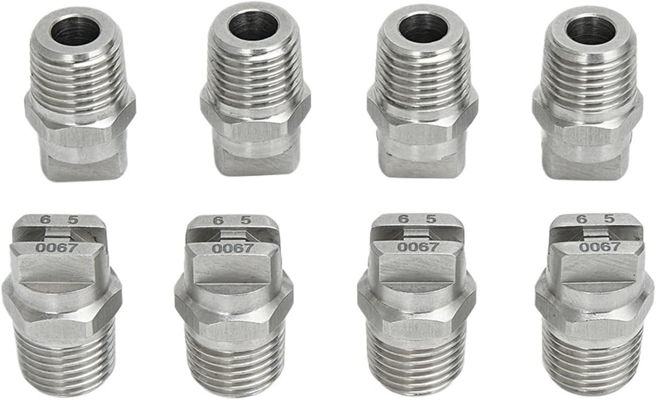 1/8" HVV Flat Fan Nozzle, High Impact Small Flow Cleaning Spray Tip for Industrial Use(800067-SS 316)