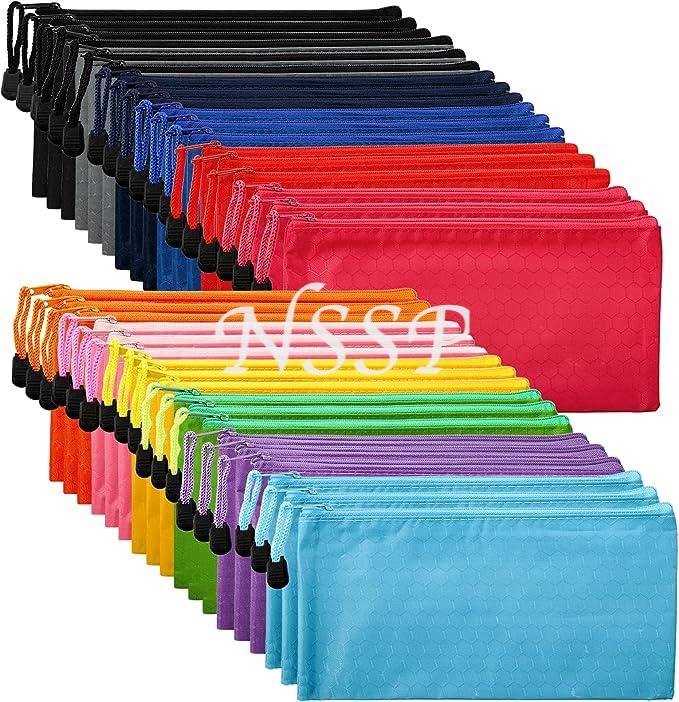 Image of Large Size Document Zip Bag /Pouch Multicolour (10, Cheque Size)