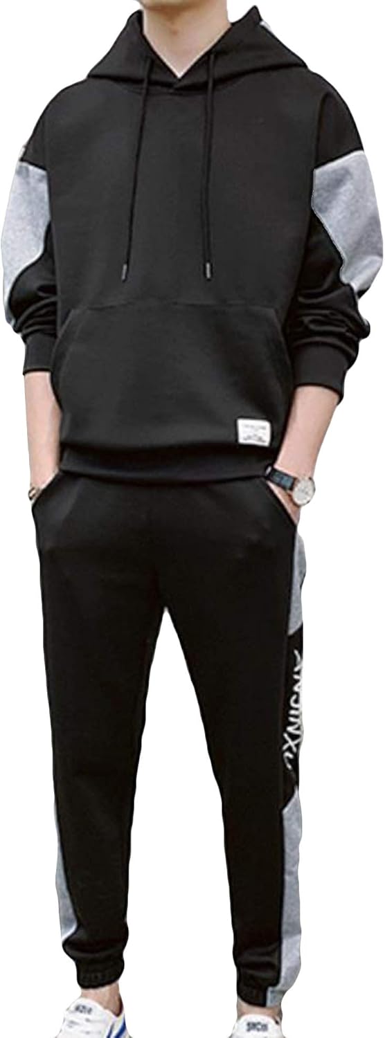 Mengfanメンズ スウェット パーカー 上下セット セットアップ スポーツ ルームウェア 部屋着 普段着 カジュアル シンプル ロング