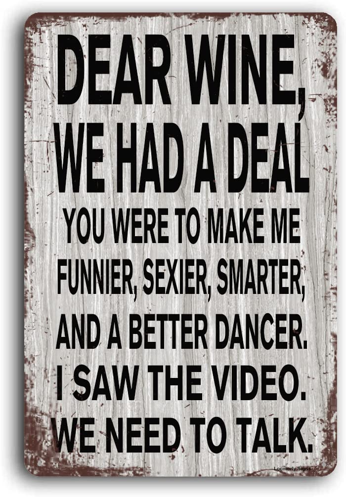 Aluminum Vintage Retro Wall Decor Poster Plaque, 12x16 Inch, Makes You Lean Sign